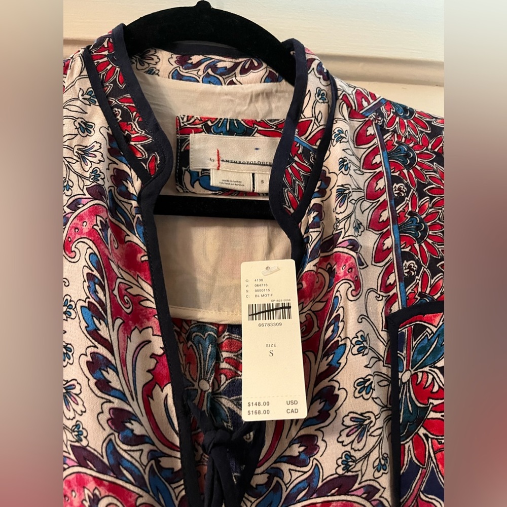 Anthropologie Paisley multicolor splice neck dress - Picture 4 of 5